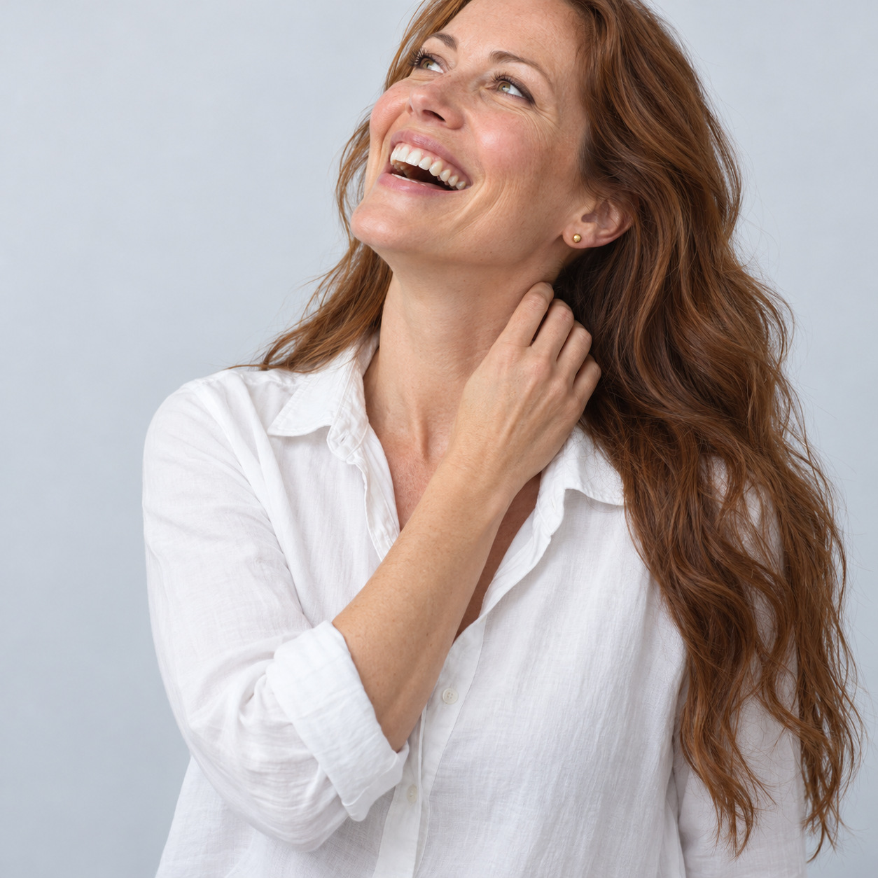 A smiling woman
